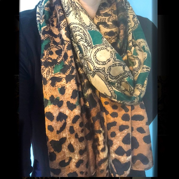 Scarf, imitation silk - Picture 1 of 5